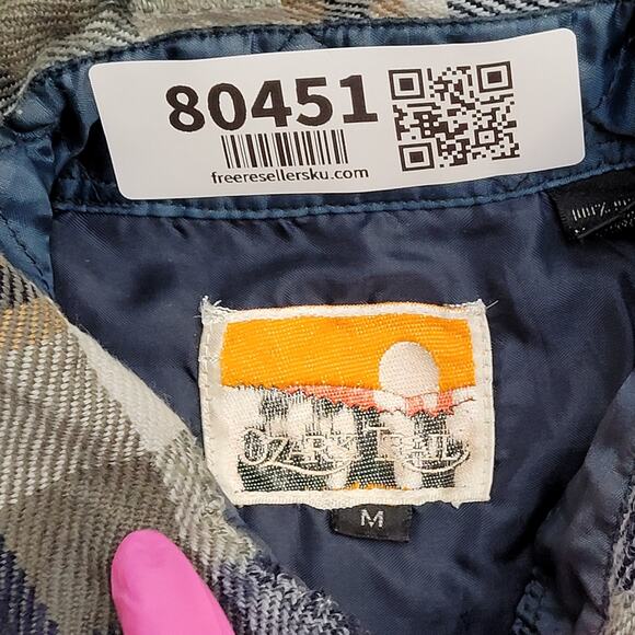 Vintage Ozark-Trail Button Shirt Medium 20x29 Shadow Plaid - Picture 8 of 16